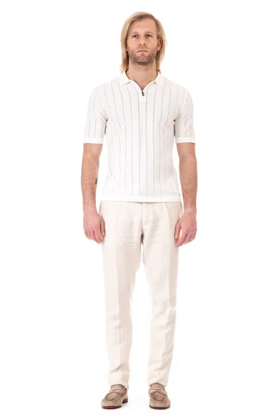 Eleventy Extrafine Cotton Half-zip Polo In White