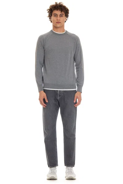 Eleventy Man Sweater Grey Size Xl Wool In Gray