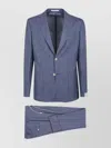 Eleventy Tailored Suit With Notch Lapel And Relaxed Fit Trousers