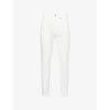 Eleventy Mens Bianco Straight-leg Corduroy Cotton Blend Trousers In White