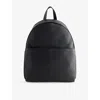 Eleventy Mens Black Pebble Leather Backpack In Black