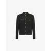 Eleventy Mens Spread-collar Relaxed-fit Linen Jacket Black Xxl In Black