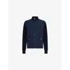 Eleventy Navy Wool Cotton Blend Jacket In Blue, Blue