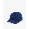 Eleventy Mens Blue Logo-embroidery Adjustable Nylon Cap In Blue