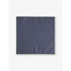 Eleventy Mens Blue /  Sand Plain-colour Cotton And Wool Pocket Square
