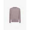 Eleventy Mens Blueberry And Grey Crewneck Long-sleeves Cashmere Knitted Jumper Xl In Purple