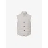 Eleventy Mens Clay Sleeveless Lightly-padded Gilet In Gray