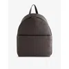 Eleventy Mens Cocoa Pebble Leather Backpack In Brown