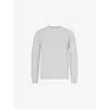 Eleventy Mens Denim Crewneck Long-sleeve Wool Knitted Jumper In Gray