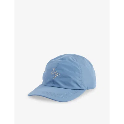 Eleventy Mens Denim Logo-embroidery Adjustable Nylon Cap