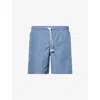 Eleventy Mens Denim Solid Regular-fit Swim Shorts In Blue