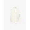 Eleventy Sleeveless Down Vest In Ivory, Sand