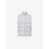 Eleventy Mens High-neck Shell-down Puffer Gilet Azzurro In White