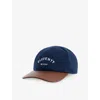 Eleventy Logo-embroidered Cap In Blu E Moro