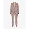 Eleventy Mens  Notched-lapel Straight-leg Wool Suit In Gray