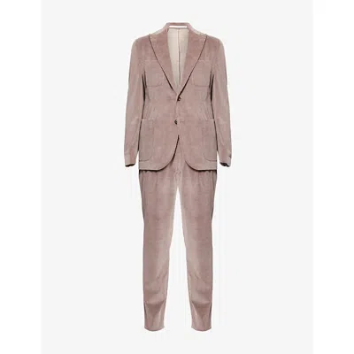 Eleventy Mens  Notched-lapel Straight-leg Wool Suit In Gray
