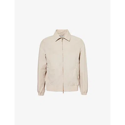 Eleventy Mens Sand Two-welt-pockets Regular-fit Wool-blend Jacket