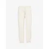 Eleventy Mens Zip-and-slip-pockets Tapered-leg Relaxed-fit Cotton-blend Jogging Bottoms Beige In Beige