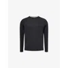 Eleventy Mens Contrast-trims Crewneck Wool Jumper Gray And Sand Xxl In Gray