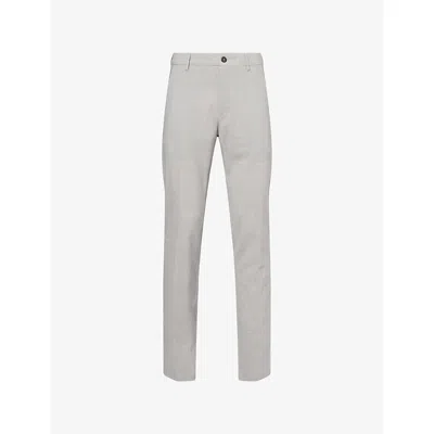 Eleventy Mens  Flat Front Wool Chino Trousers In Gray
