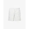 Eleventy Mens Gray Floral-print Regular-fit Swim Shorts In White