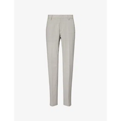 Eleventy Mens  Two-slip-pockets Straight-leg Stretch-wool Trousers In Beige