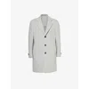 Eleventy Herringbone-pattern Coat In Light Melange Grey
