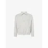 Eleventy Mens Light Melange Gray Prince Wales Check Pointed-collar Wool-cashmere Blend Jacket In White