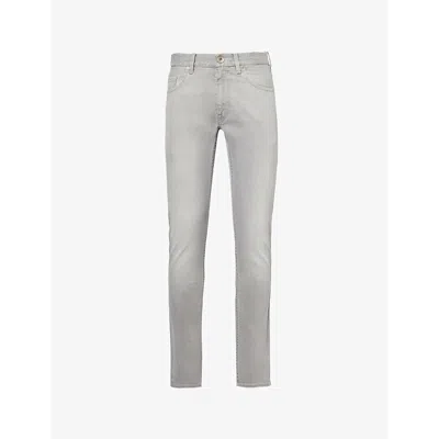 Eleventy Mens  Straight-leg Five-pocket Denim Jeans In Light Melange Grey
