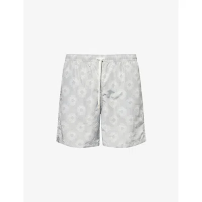Eleventy Mens  Graphic-print Relaxed-fit Beach Shorts
