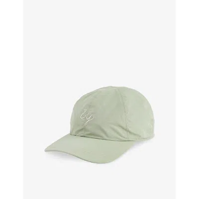 Eleventy Mens Logo-embroidery Adjustable Nylon Cap Military Green