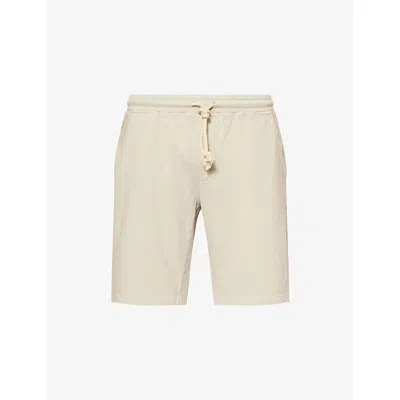 Eleventy Mens Patch-pocket Relaxed-fit Cotton Sweat Shorts Military Green Xxxl
