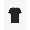Eleventy Crew Neck Plain Design Short Sleeves In Nero, Sabbia E Bianco