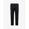 Eleventy Mens Nero Striped-tape Relaxed-fit Cotton-jersey Joggers Xxl In Black