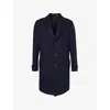Eleventy Cashmere Blend Wool Coat In Blue