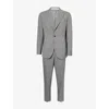 Eleventy Mens Medium Melange Gray Notch-lapels Tapered-leg Silk-wool Suit In Gray