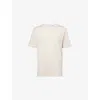 Eleventy Mens Sand And Lt. Gray Double-layered Crewneck Cotton T-shirt Xxl In Multi
