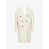 Eleventy Mens Sand Double-breasted Notched-lapel Cashmere Coat In Neutral