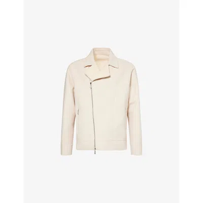 Eleventy Mens Sand Double-faced Regular-fit Wool-cashmere Jacket