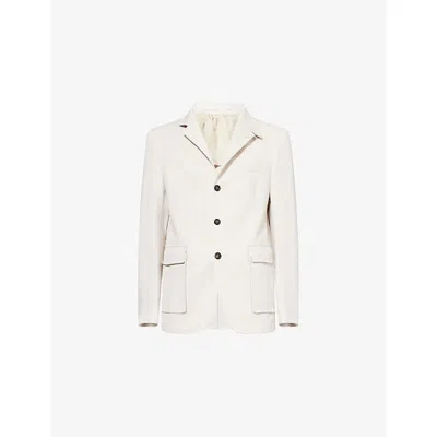 Eleventy Mens Patch-pocket Wool-blend Sports Jacket Sand