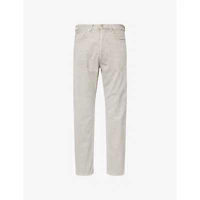 Eleventy Mens Sand Pences Faded-wash Denim Jeans