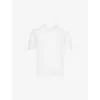 Eleventy Mens Bowling-collar Regular-fit Linen Polo Shirt White Xl In White