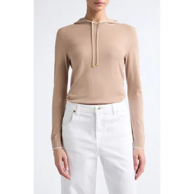 Eleventy Merino Wool Hoodie In Brown