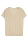 Eleventy Merino Wool V-neck Sweater In Neutral