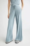 Eleventy Merino Wool Wide Leg Pants In Blue