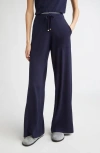Eleventy Merino Wool Wide Leg Pants In Blue