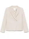 Eleventy Metallic-threading Blazer In Neutrals