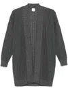 Eleventy Metallic-threading Cardigan In Grey