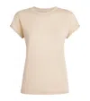 Eleventy Metallic-thread T-shirt In Pink