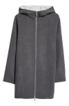 Eleventy Micron Double Face Wool Coat In Grey